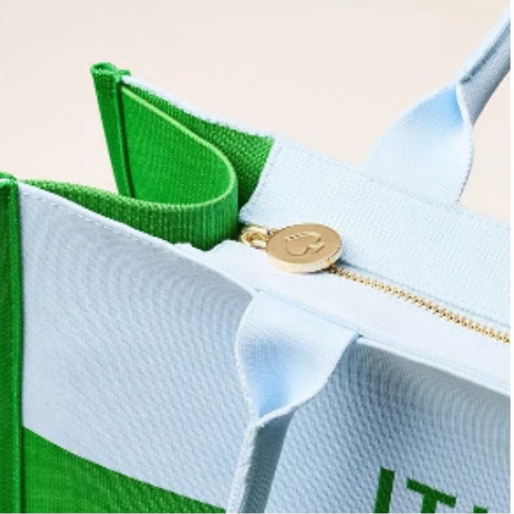 Kate Spade x Target - Colorblock Knit Tote Bag Green/Blue - NEW - Picture 4 of 16